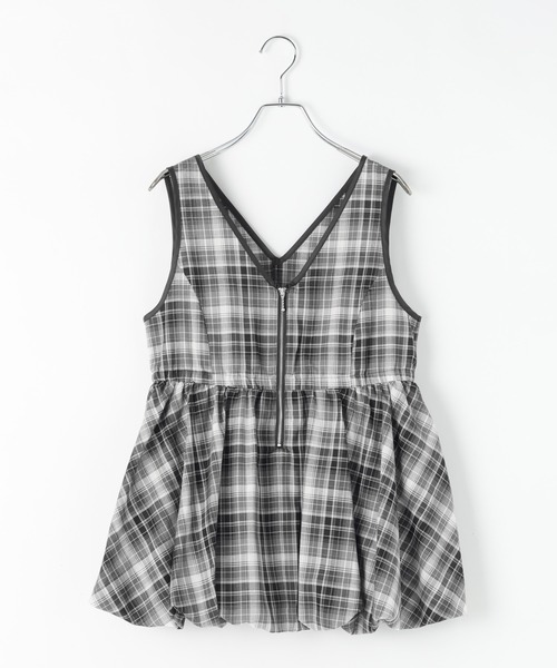 PAGEBOY（ページボーイ）の「シアーチェックバルーンチュニ（その他トップス・レディース・イエロー/ブルー/ブラック・FREE）」の11枚目の写真