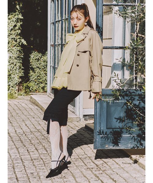 LILY BROWN（リリーブラウン）の「レースアップスリングバッグパンプス（パンプス・レディース・オフホワイト/ブラック/ライトブルー・S/M/L）」の11枚目の写真