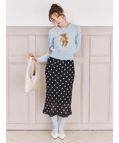 LILY BROWN（リリーブラウン）の「レースアップスリングバッグパンプス（パンプス・レディース・オフホワイト/ブラック/ライトブルー・S/M/L）」の13枚目の写真