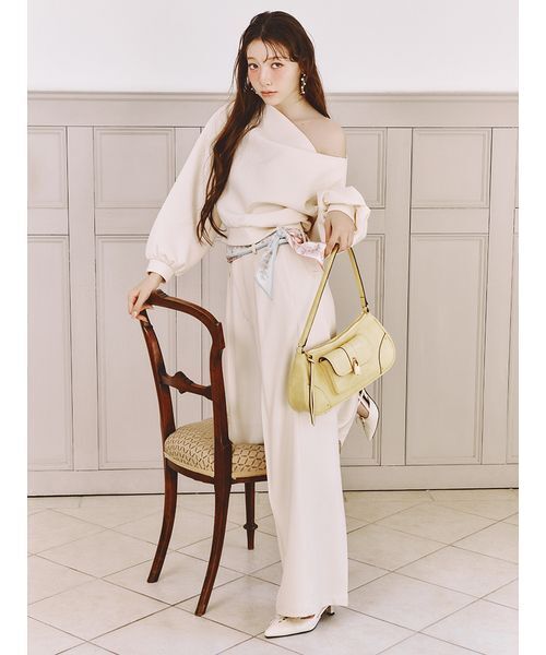 LILY BROWN（リリーブラウン）の「レースアップスリングバッグパンプス（パンプス・レディース・オフホワイト/ブラック/ライトブルー・S/M/L）」の14枚目の写真