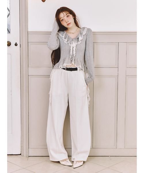 LILY BROWN（リリーブラウン）の「レースアップスリングバッグパンプス（パンプス・レディース・オフホワイト/ブラック/ライトブルー・S/M/L）」の16枚目の写真