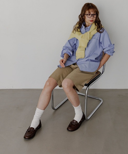 BAYFLOW（ベイフロー）の「[セットアップ着用可能]タックハーフパンツ（その他パンツ・レディース・チャコールグレー/ベージュ・SMALL/MEDIUM）」の15枚目の写真