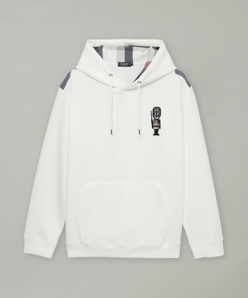 BLACK LABEL CRESTBRIDGE(ブラックレーベル・クレストブリッジ)の「ヨークチェックガーズマンワッペンフーディー(パーカー・メンズ・ブラック/オフホワイト・S/L/XL/M)」の10枚目の写真