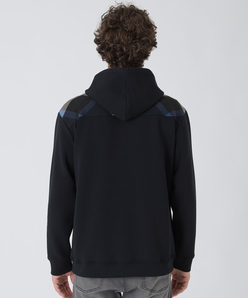 BLACK LABEL CRESTBRIDGE(ブラックレーベル・クレストブリッジ)の「ヨークチェックガーズマンワッペンフーディー(パーカー・メンズ・ブラック/オフホワイト・S/L/XL/M)」の13枚目の写真