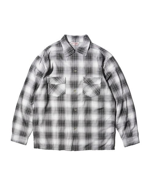 2AM(ツーエイエム)の「DELMAR デルマー / PRINTED COTTON CHECK SHIRT(シャツ/ブラウス・メンズ・グレー/ブラック/ホワイト・SMALL/MEDIUM/LARGE)」の1枚目の写真