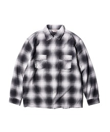 DELMAR デルマー / PRINTED COTTON CHECK SHIRT
