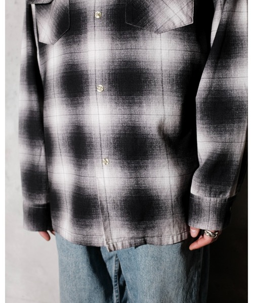 2AM(ツーエイエム)の「DELMAR デルマー / PRINTED COTTON CHECK SHIRT(シャツ/ブラウス・メンズ・グレー/ブラック/ホワイト・SMALL/MEDIUM/LARGE)」の13枚目の写真
