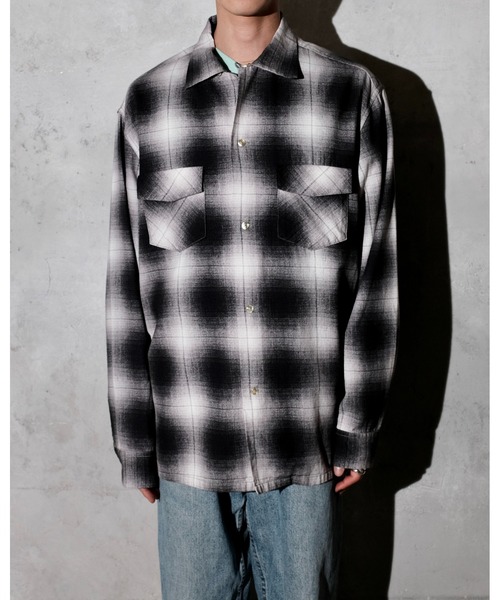 2AM(ツーエイエム)の「DELMAR デルマー / PRINTED COTTON CHECK SHIRT(シャツ/ブラウス・メンズ・グレー/ブラック/ホワイト・SMALL/MEDIUM/LARGE)」の9枚目の写真