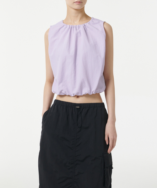 MUSINSA STANDARD WOMAN（ムシンサスタンダードウーマン）の「ウィメンズ ナイロンボリュームスリーブレストップ [ラベンダー]（Tシャツ/カットソー・レディース・その他・S/M/L）」の2枚目の写真