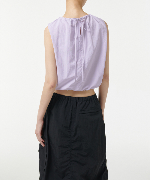 MUSINSA STANDARD WOMAN（ムシンサスタンダードウーマン）の「ウィメンズ ナイロンボリュームスリーブレストップ [ラベンダー]（Tシャツ/カットソー・レディース・その他・S/M/L）」の3枚目の写真