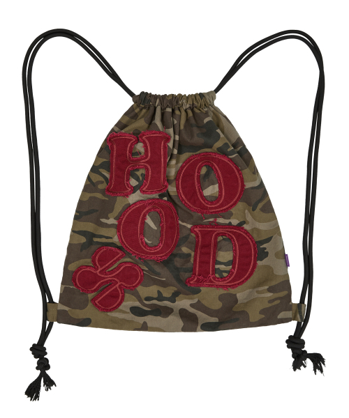 HOODHOOD(フッドフッド)の「フードアプリケストリングバッグカモ(バックパック/リュック・レディース・その他・FREE)」の1枚目の写真