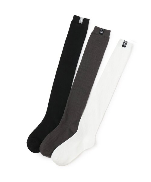 LOVETOXIC(ラブトキシック)の「ピスネームニーハイソックス(ソックス/靴下・キッズ・ブラック/オフホワイト/チャコール・23-25cm/20-22cm)」の7枚目の写真