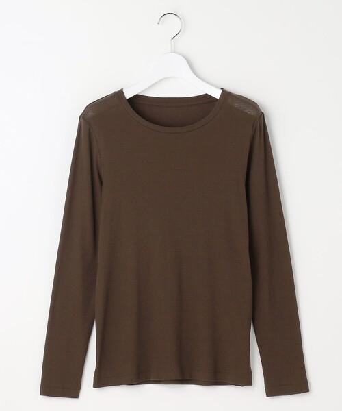 自由区(ジユウク)の「レイヤリングシアーインナー カットソー(Tシャツ/カットソー・レディース・アイボリー系/サックスブルー系/ブラック系/ダークブラウン系・38/40)」の15枚目の写真