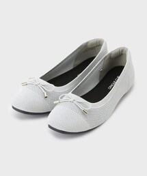 OPAQUE.CLIP | 【抗菌防臭／軽量／マシンウォッシャブル】スクエアトゥメッシュニットバレエシューズ(その他シューズ)