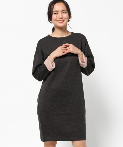 La TOTALITE（ラトータリテ）の「アソートビジューWフェイス ワンピース◆（ワンピース・レディース・チャコールグレー/ネイビー/ブラック・36/38）」の5枚目の写真