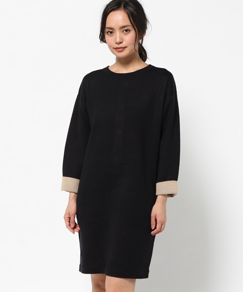 La TOTALITE（ラトータリテ）の「アソートビジューWフェイス ワンピース◆（ワンピース・レディース・チャコールグレー/ネイビー/ブラック・36/38）」の6枚目の写真