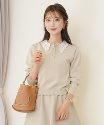 Joint space（ジョイントスペース）の「レース 襟 ニット プルオーバー le reve vaniller（ニット/セーター）」