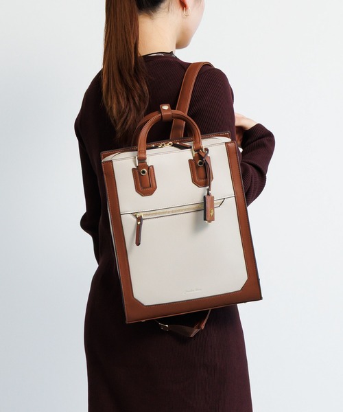 Jewelna Rose(ジュエルナローズ)の「アリゼ リュック A4サイズ 16301(バックパック/リュック・レディース・ブラック/グレイッシュベージュ/ベージュ・FREE)」の2枚目の写真