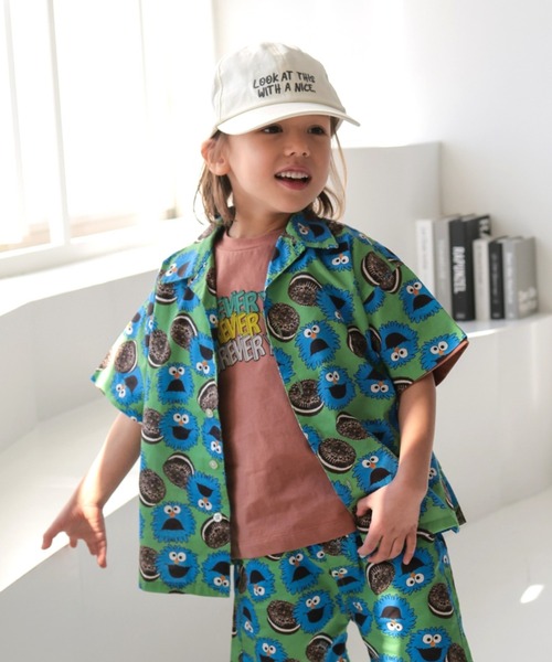 Ocean&Ground（オーシャン&グラウンド）の「ｻﾝﾌﾗﾝｼｽｺｼﾃｨｼｬﾂ（シャツ/ブラウス・キッズ・オフホワイト/マルチ/チャコール/グリーン・120/110/100/90/140/130）」の4枚目の写真