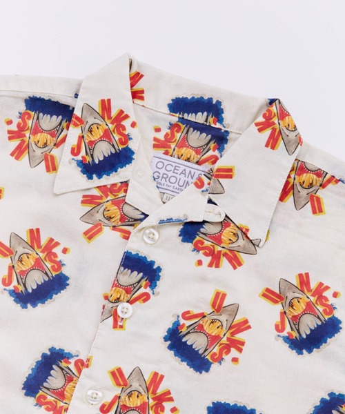 Ocean&Ground（オーシャン&グラウンド）の「ｻﾝﾌﾗﾝｼｽｺｼﾃｨｼｬﾂ（シャツ/ブラウス・キッズ・オフホワイト/マルチ/チャコール/グリーン・120/110/100/90/140/130）」の22枚目の写真