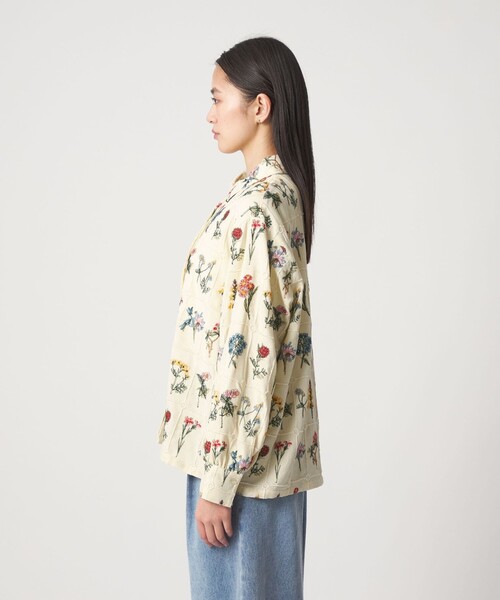 CITEN(シテン)の「<CITEN>ブロックフラワーシシュウシャツ(シャツ/ブラウス・レディース・ブラック/オフホワイト・FREE)」の6枚目の写真