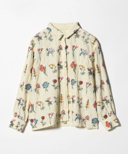 CITEN(シテン)の「<CITEN>ブロックフラワーシシュウシャツ(シャツ/ブラウス・レディース・ブラック/オフホワイト・FREE)」の8枚目の写真