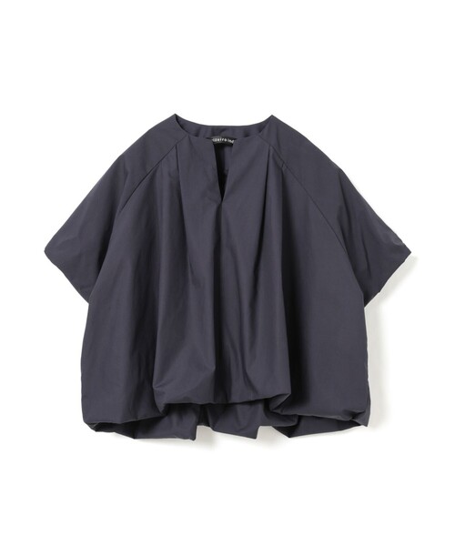 mizuiroind(ミズイロインド)の「mizuiro ind バルーンノーカラーシャツ(シャツ/ブラウス・レディース・オフホワイト/アイボリー/ネイビー/ブラック・FREE)」の4枚目の写真