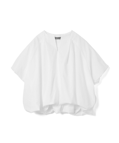mizuiroind(ミズイロインド)の「mizuiro ind バルーンノーカラーシャツ(シャツ/ブラウス・レディース・オフホワイト/アイボリー/ネイビー/ブラック・FREE)」の5枚目の写真