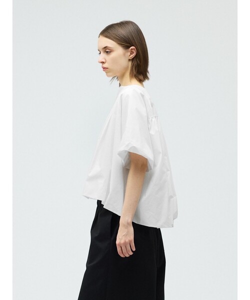 mizuiroind(ミズイロインド)の「mizuiro ind バルーンノーカラーシャツ(シャツ/ブラウス・レディース・オフホワイト/アイボリー/ネイビー/ブラック・FREE)」の12枚目の写真