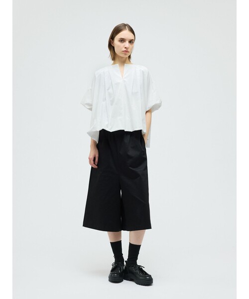 mizuiroind(ミズイロインド)の「mizuiro ind バルーンノーカラーシャツ(シャツ/ブラウス・レディース・オフホワイト/アイボリー/ネイビー/ブラック・FREE)」の14枚目の写真