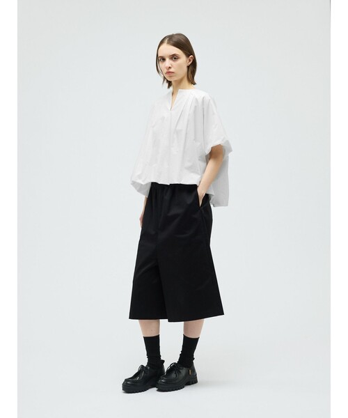 mizuiroind(ミズイロインド)の「mizuiro ind バルーンノーカラーシャツ(シャツ/ブラウス・レディース・オフホワイト/アイボリー/ネイビー/ブラック・FREE)」の15枚目の写真