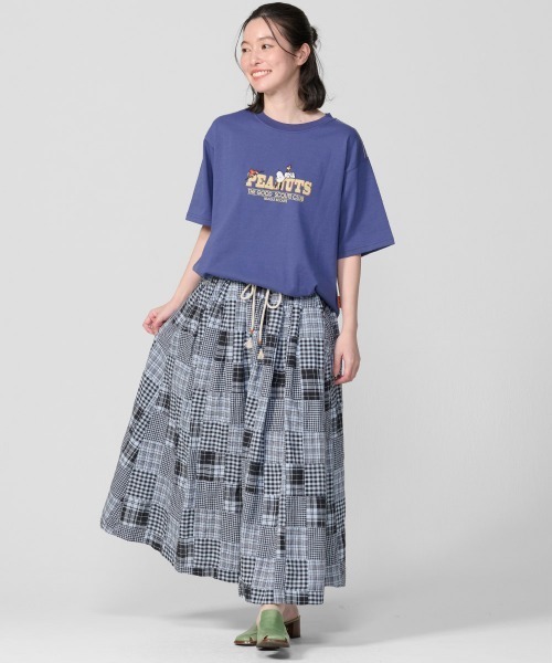 KRIFF MAYER Lady's Collection（クリフメイヤーレディースコレクション）の「【綿100％】マドラスパッチワークスカート（スカート・レディース・ベージュ/ライトグレー/チャコール・LARGE/MEDIUM）」の11枚目の写真