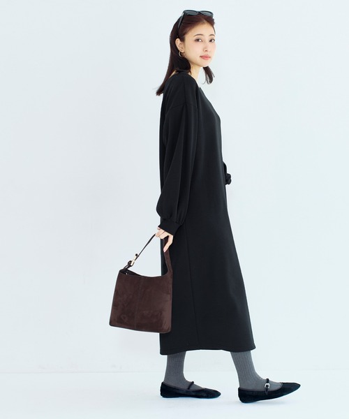 coca(coca)(コカ)の「裏毛2wayオフショルダーワンピース(ワンピース・レディース・ブラック/グレー・L/M)」の11枚目の写真