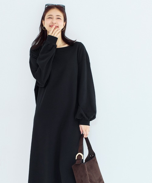 coca(coca)(コカ)の「裏毛2wayオフショルダーワンピース(ワンピース・レディース・ブラック/グレー・L/M)」の12枚目の写真