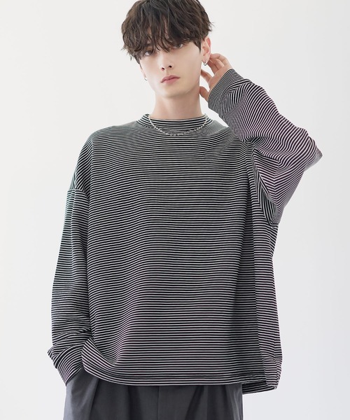 ETELIO(エテリオ)の「マルチファンクショナリーポンチドローコードロンT(Tシャツ/カットソー・メンズ・ホワイト/ブラック系/チャコール/ネイビー/ホワイト系/ブラック/ブルーグレー/ブルーグリーン/ワイン・S/M/L/XL)」の4枚目の写真