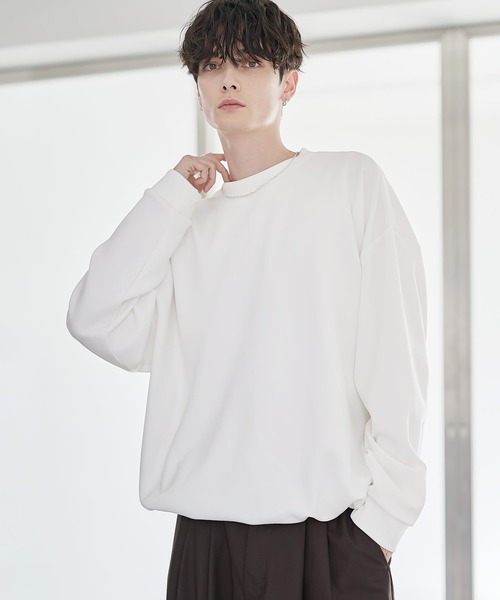 ETELIO(エテリオ)の「マルチファンクショナリーポンチドローコードロンT(Tシャツ/カットソー・メンズ・ホワイト/ブラック系/チャコール/ネイビー/ホワイト系/ブラック/ブルーグレー/ブルーグリーン/ワイン・S/M/L/XL)」の2枚目の写真