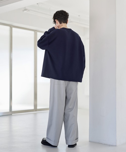 ETELIO(エテリオ)の「マルチファンクショナリーポンチドローコードロンT(Tシャツ/カットソー・メンズ・ホワイト/ブラック系/チャコール/ネイビー/ホワイト系/ブラック/ブルーグレー/ブルーグリーン/ワイン・S/M/L/XL)」の15枚目の写真