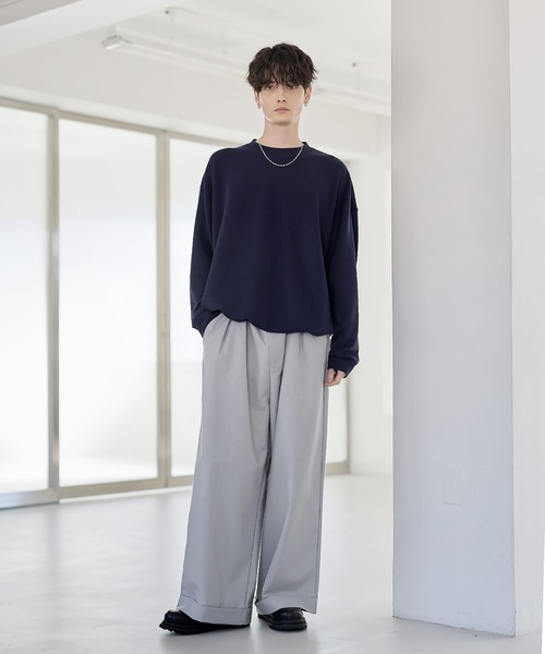 ETELIO(エテリオ)の「マルチファンクショナリーポンチドローコードロンT(Tシャツ/カットソー・メンズ・ホワイト/ブラック系/チャコール/ネイビー/ホワイト系/ブラック/ブルーグレー/ブルーグリーン/ワイン・S/M/L/XL)」の18枚目の写真