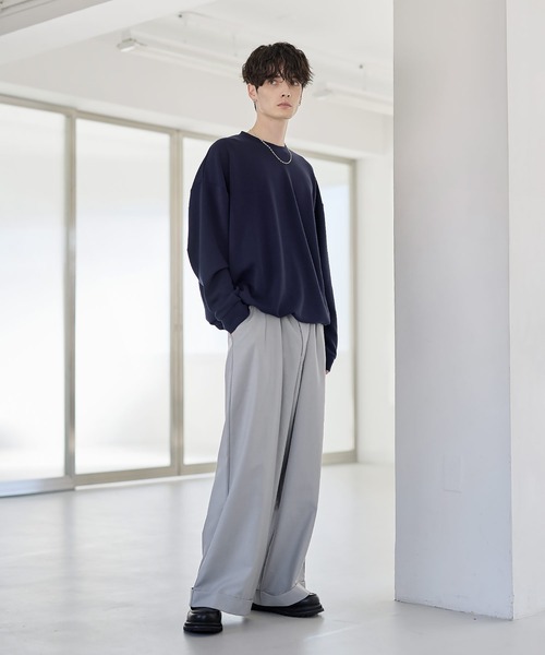 ETELIO(エテリオ)の「マルチファンクショナリーポンチドローコードロンT(Tシャツ/カットソー・メンズ・ホワイト/ブラック系/チャコール/ネイビー/ホワイト系/ブラック/ブルーグレー/ブルーグリーン/ワイン・S/M/L/XL)」の19枚目の写真