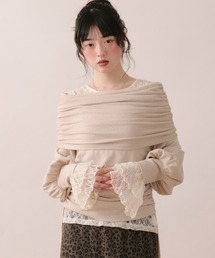 オフショルダー」に該当するトップス（ホワイト/白色系）ファッション