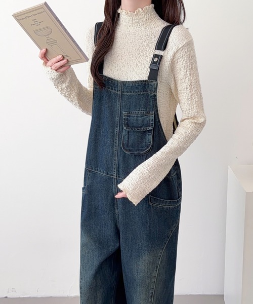 ABITOKYO（アビトーキョー）の「デニムサロペットパンツ（サロペット/オーバーオール・レディース・ブルー/ブラック・FREE）」の7枚目の写真