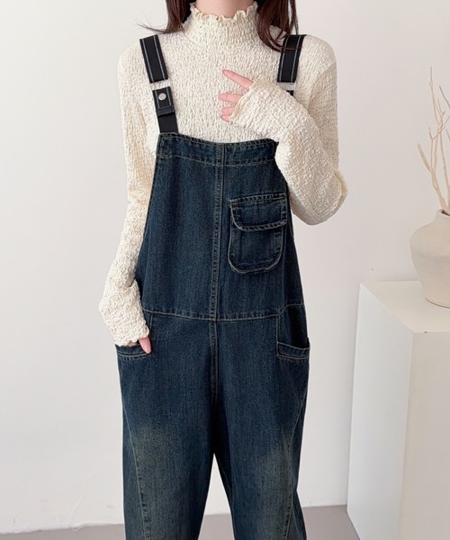 ABITOKYO（アビトーキョー）の「デニムサロペットパンツ（サロペット/オーバーオール・レディース・ブルー/ブラック・FREE）」の11枚目の写真