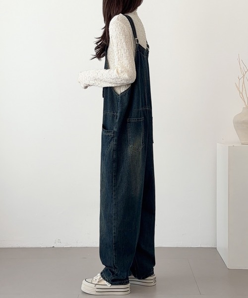 ABITOKYO（アビトーキョー）の「デニムサロペットパンツ（サロペット/オーバーオール・レディース・ブルー/ブラック・FREE）」の14枚目の写真