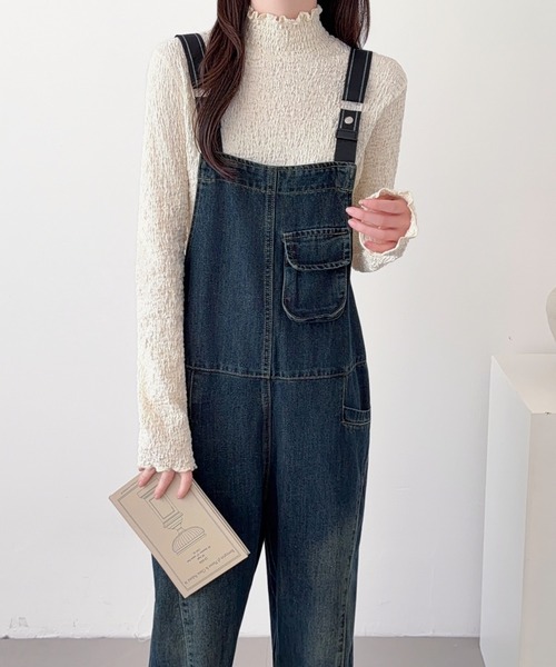 ABITOKYO（アビトーキョー）の「デニムサロペットパンツ（サロペット/オーバーオール・レディース・ブルー/ブラック・FREE）」の16枚目の写真