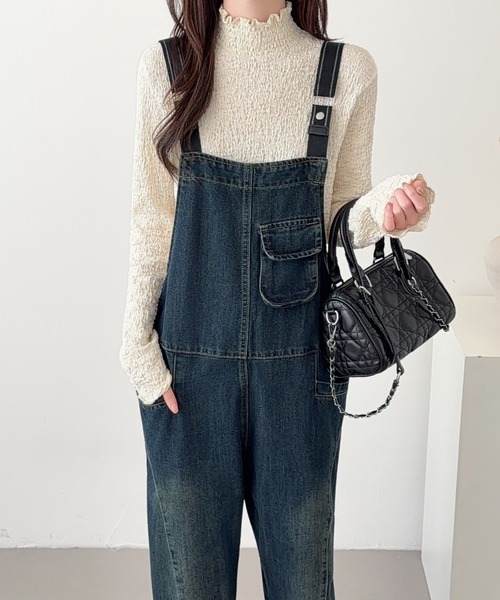 ABITOKYO（アビトーキョー）の「デニムサロペットパンツ（サロペット/オーバーオール・レディース・ブルー/ブラック・FREE）」の9枚目の写真