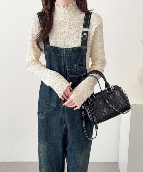 ABITOKYO（アビトーキョー）の「デニムサロペットパンツ（サロペット/オーバーオール・レディース・ブルー/ブラック・FREE）」の10枚目の写真