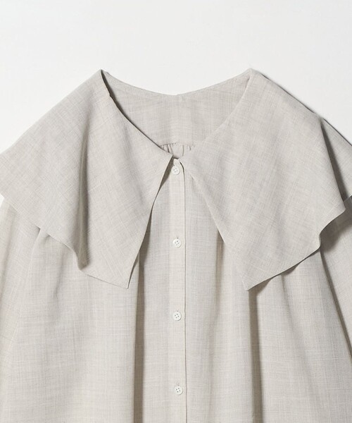 BEAUTY&YOUTH UNITED ARROWS（ビューティーアンドユースユナイテッドアローズ）の「ポリエステル ビッグカラーシャツ 防シワ ウォッシャブル（シャツ/ブラウス・レディース・ナチュラル/ブラック・FREE）」の13枚目の写真