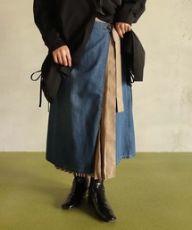 BITTOKO（ビットコ）の「デニムプリーツスカート（デニムスカート）」