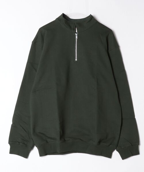 BAY SIDE（ベイサイド）の「【T16】【BAYSIDE/ベイサイド】UNISEX 1/4 ZIP FLEECE A-920（スウェット・メンズ・グリーン/アイボリー/チャコールグレー・LARGE/MEDIUM）」の3枚目の写真