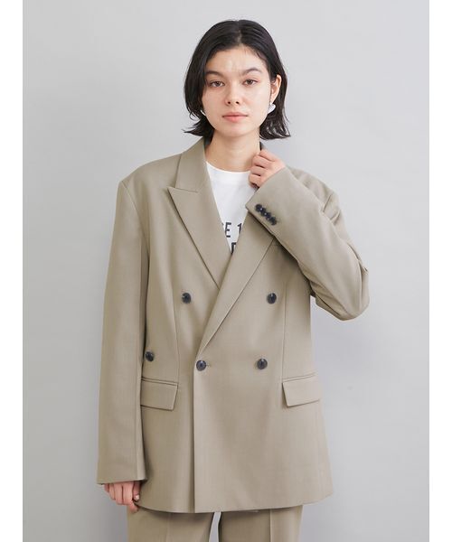 Mila Owen(ミラオーウェン)の「ダブルブレストテーラードジャケット(テーラードジャケット・レディース・チャコールグレー/グレー/ピンク・1/0)」の10枚目の写真